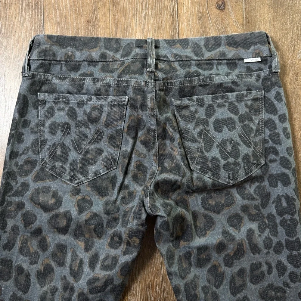 MOTHER The Looker Leopard Paw Wash Mid Rise Skinny Dark Grey - Picture 10 of 11